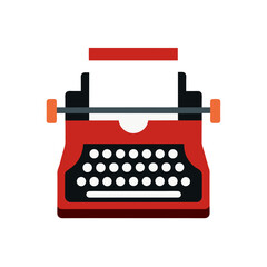 typewriter on white background  .svg
