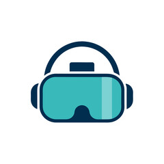 vr headset on white background   