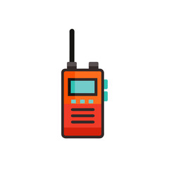 walkie talkie on white background 