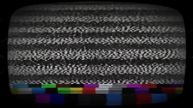 Technical difficulties classic screen suitable for websites, blogs, presentations needing a vintage tech feel. TV broadcast issues visual concept.