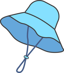 끈조절 등산모자 아이콘