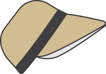 반챙모자형 여름모자 아이콘