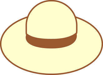 챙넓은 여름모자 선캡 아이콘