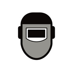 welding mask on white background 