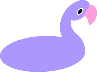 보라색 플라밍고 튜브 아이콘