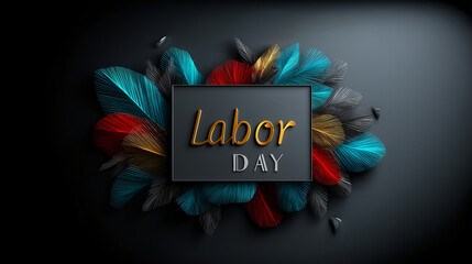 labor day greeting card abstract background concept