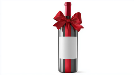 Mockup of Wine Packaging with Christmas Decor