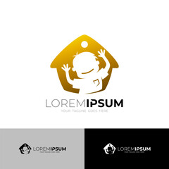 home logo for the welfare of young children, kids logo