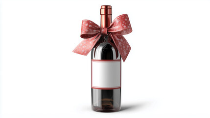 Mockup of Wine Packaging with Christmas Decor