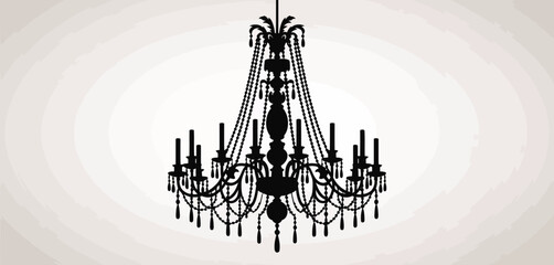 Elegant Black Silhouette Crystal Chandelier Design