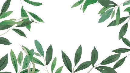Obraz premium An olive branch adorned with lush green leaves is beautifully isolated on a clean white background, a symbol of peace and tranquility created by generative AI. The fresh and vibrant leaves enhance the