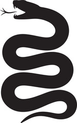 Snake silhouette vector illustration