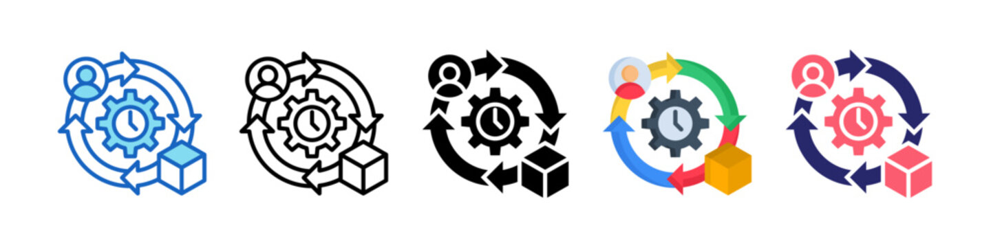 Utilization Multiple Style Icon Set Collection.