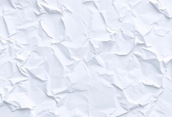 Obraz premium Crumpled white recycled paper texture, abstract background, environment, abstract
