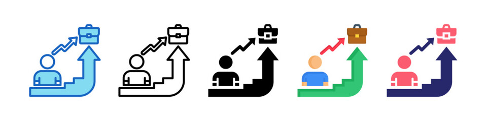 Work Promotion Multiple Style Icon Set Collection.