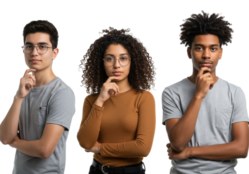 Diverse Minds Young Adults Brainstorming Problem Solving