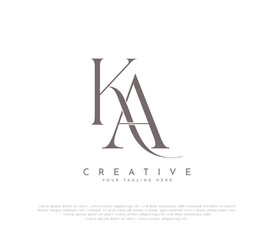 KA, AK Alphabet Letters Logo Monogram
