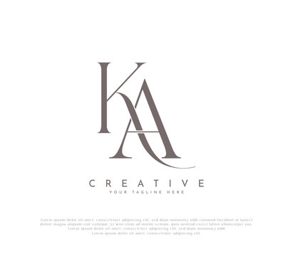 KA, AK Alphabet Letters Logo Monogram