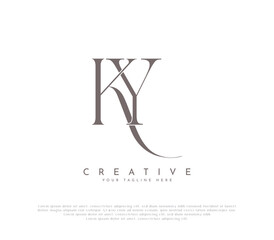 KY, YK Alphabet Letters Logo Monogram