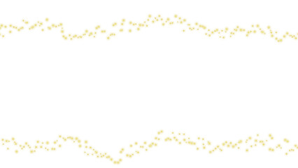 Glowing Yellow Particle Border on Transparent Background
