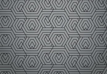 Abstract geometric pattern with stripes, lines. Seamless vector background. Gray and black ornament. Simple lattice graphic design