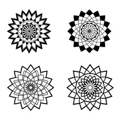 Creative luxury mandala design silhouette vector