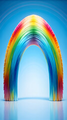 Minimal Curved Brush Strokes with Multicolor Gradient Mobile Ratio Composition