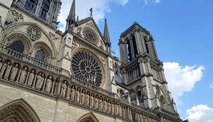 Gothic cathedral facade