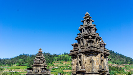 Arjuna Temple complex in Dieng. (In this complex there are Semar, Srikandi, Puntadewa and Sembadra...