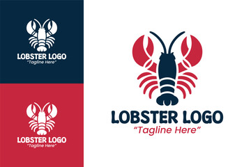 Lobster Logo Design for Seafood Business Branding with Bold Colors
