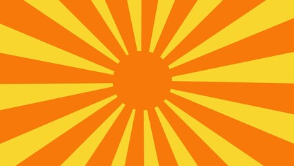 Yellow summer tropical background. Minimal summer creative flat design. Vector illustration