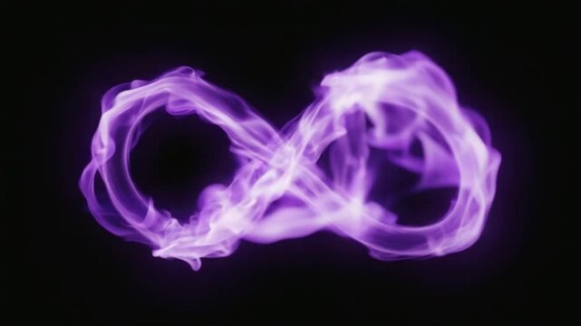 Abstract purple energy waves loop in infinty  animation