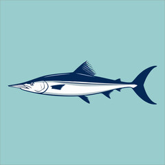 Fototapeta premium Atlantic swordfish vector 