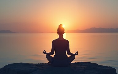 Yoga and meditation symbol concept. High quality