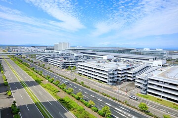 常滑市、中部国際空港の全景