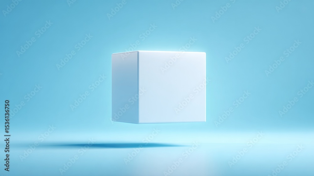 Aufkleber floating empty podium against plain minimalistic background with ample copy space for text