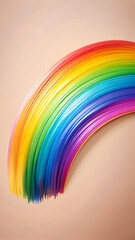 Minimal Curved Brush Strokes with Multicolor Gradient Mobile Ratio Composition
