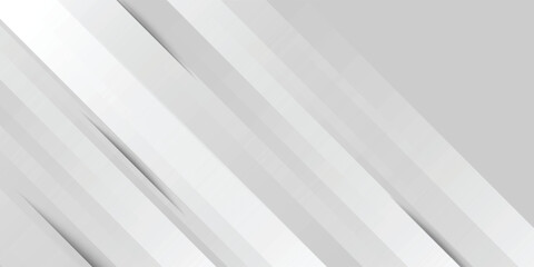 Fototapeta premium 3D white geometric abstract background overlap layer on bright space with rounded rhomb effect decoration modern arts