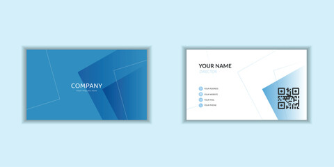 A sleek and modern corporate business card template with a clean design. Ideal for stationery branding