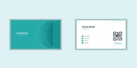 A sleek and modern corporate business card template with a clean design. Ideal for stationery branding