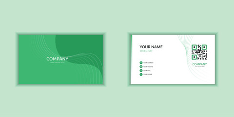 A sleek and modern corporate business card template with a clean design. Ideal for stationery branding