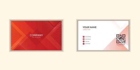 A sleek and modern corporate business card template with a clean design. Ideal for stationery branding