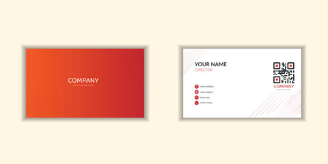 A sleek and modern corporate business card template with a clean design. Ideal for stationery branding