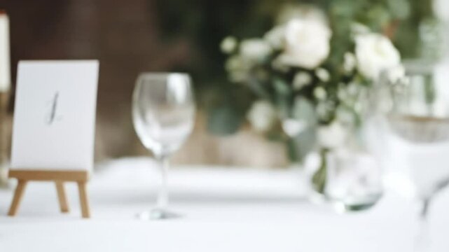 Elegant table setting with flowers