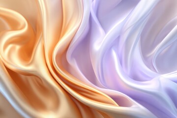 Obraz premium Smooth silk fabric with flowing drapes in pastel colors.