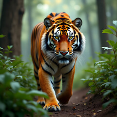 Fototapeta premium tiger in the jungle