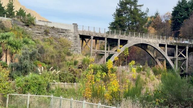 Autumn Colors at Edith Cavell Bridge, Queenstown