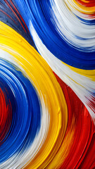 Minimal Curved Brush Strokes with Multicolor Gradient Mobile Ratio Composition