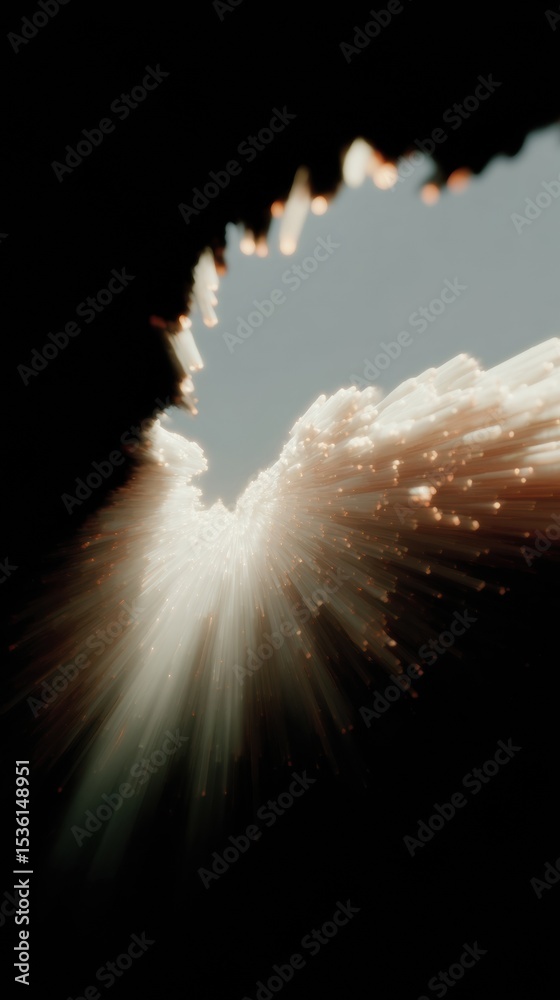 Fototapete Quantum Algorithm Wave Patterns in Motion with Mathematical Formulas on Dark Background for Big Data Analytics and Emerging AI Visualization
