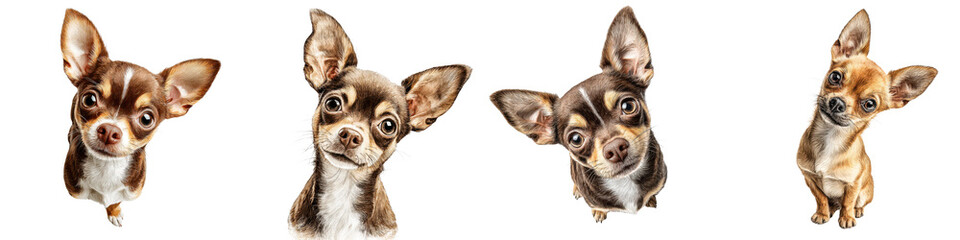 Obraz premium Adorable Chihuahua dogs in close up portraits